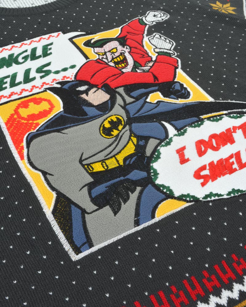 Batman Jingle Bells Knitted Christmas Jumper / Sweater - Image 5