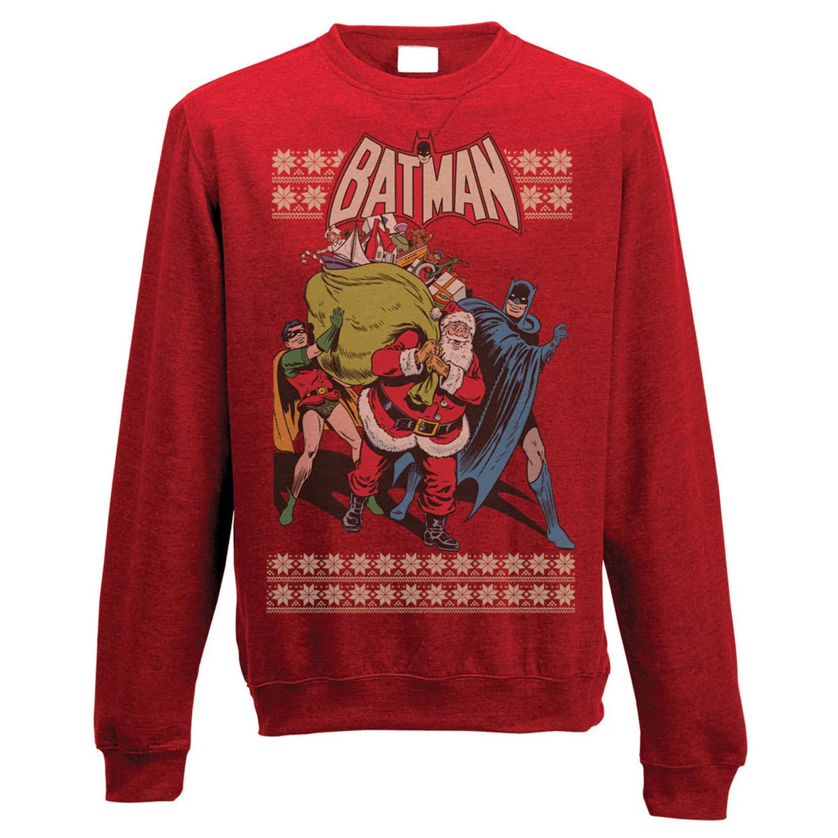 Batman, Robin & Santa Christmas Jumper - Image 2