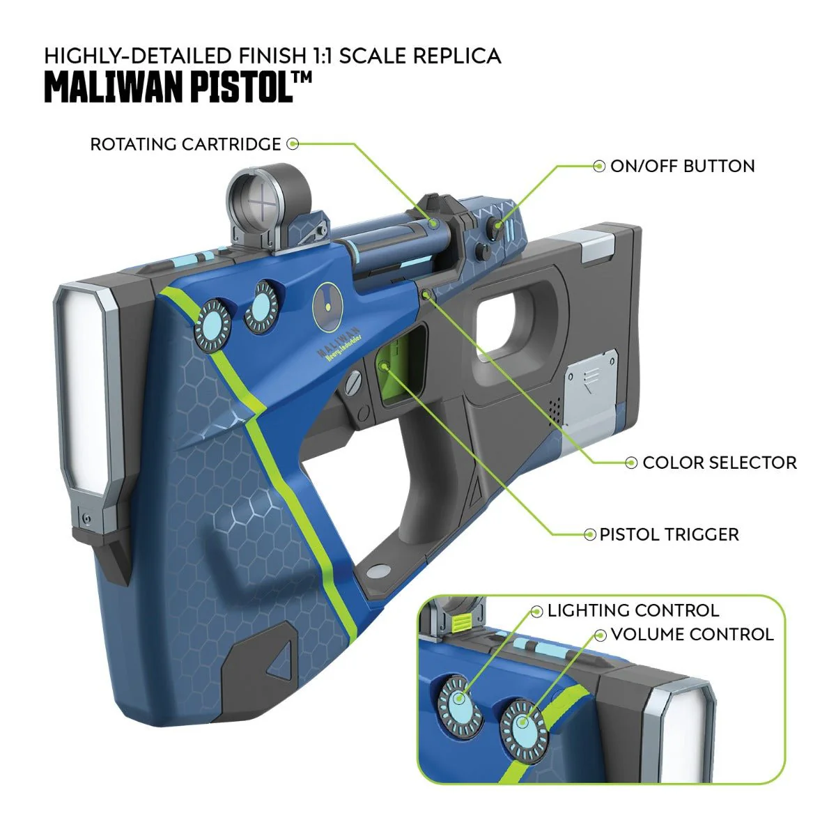 Borderlands 3 Maliwan Pistol 1:1 Scale Replica - Image 6