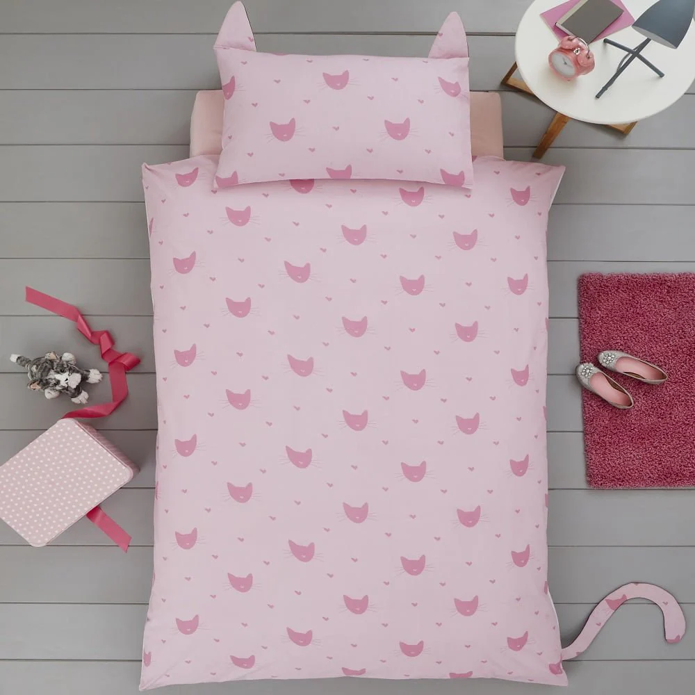 Cat Shaped Single Duvet Cover Bedding Set - Image 2