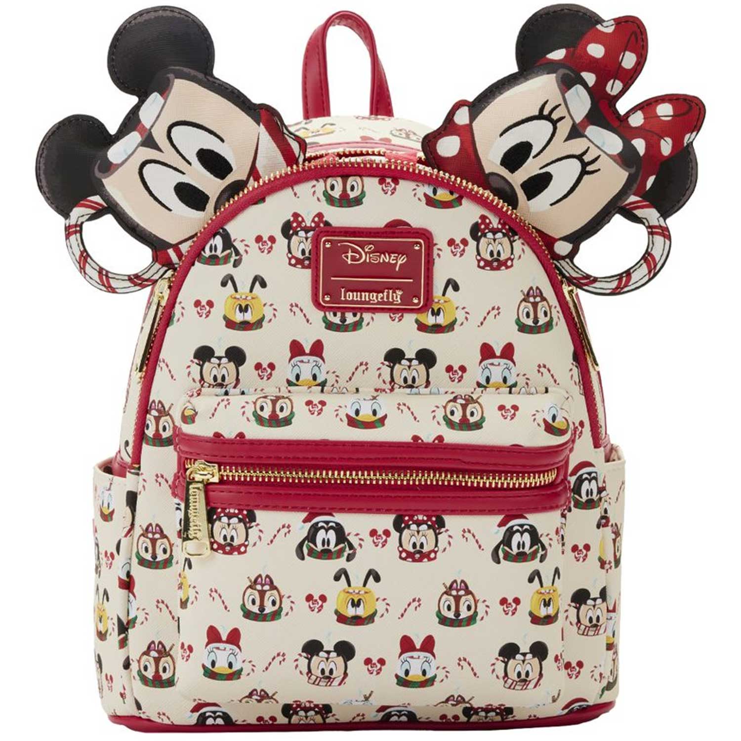 Loungefly x Disney Mickey and Minnie Hot Cocoa AOP Mini Backpack with Headband Combo - Image 2