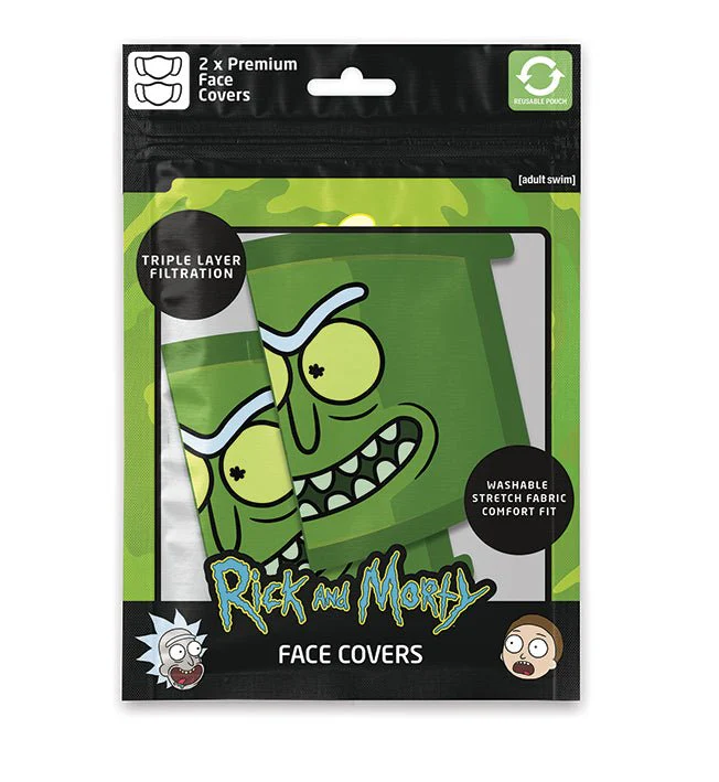 Rick and Morty Pickle Rick Face Mask 2 Pack - Image 2