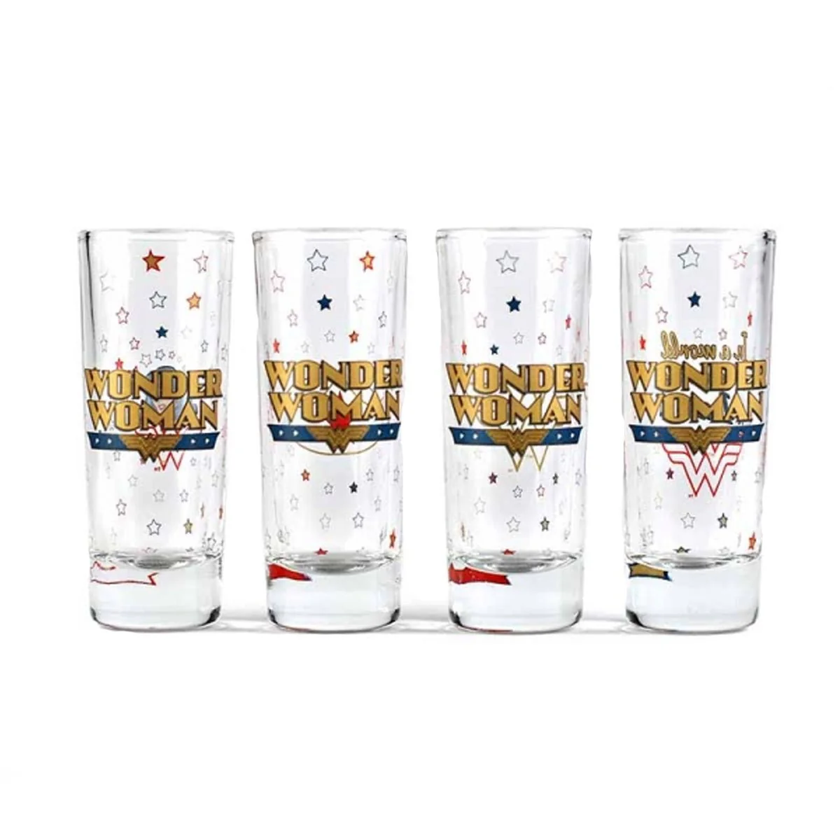 DC Comics Wonder Woman Set of 4 Mini Glasses - Image 2