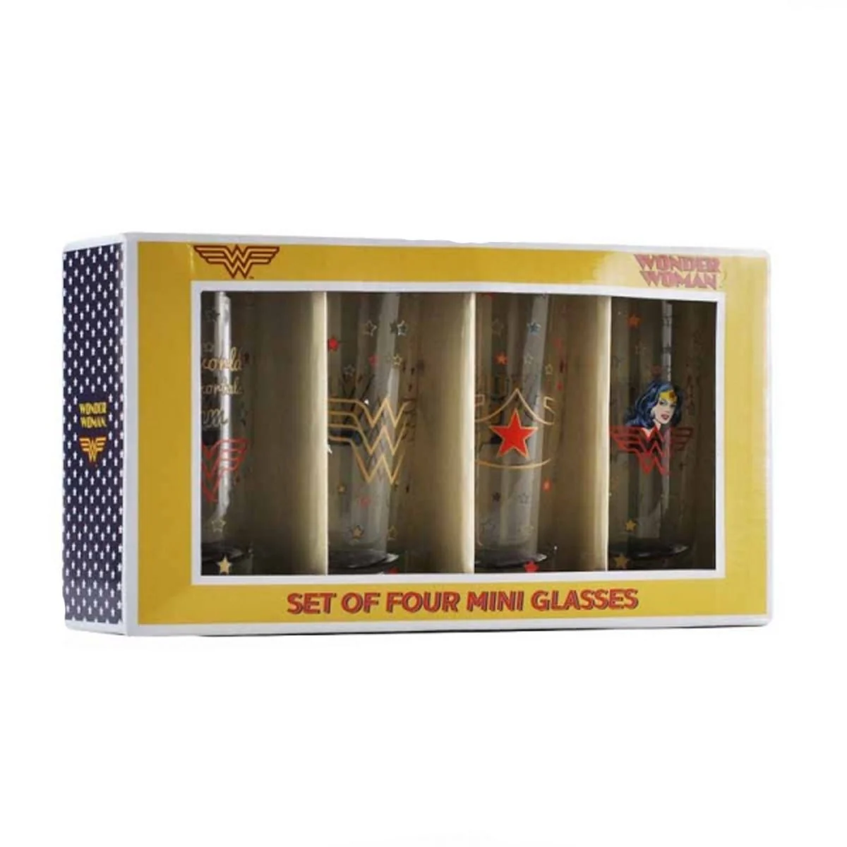 DC Comics Wonder Woman Set of 4 Mini Glasses - Image 3