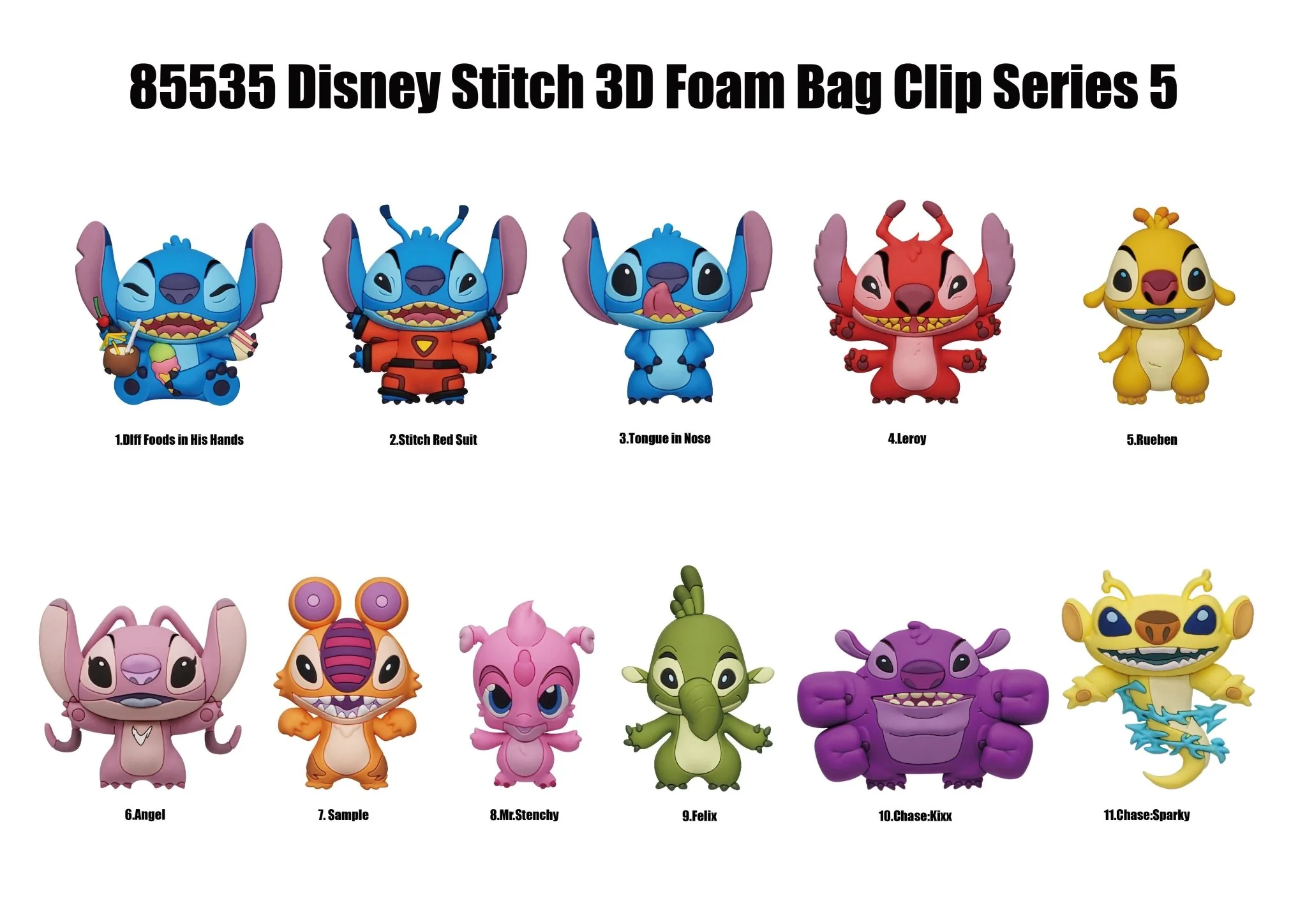 Disney Stitch Series 5 Blind Bag Mystery Bag Clip - Image 3