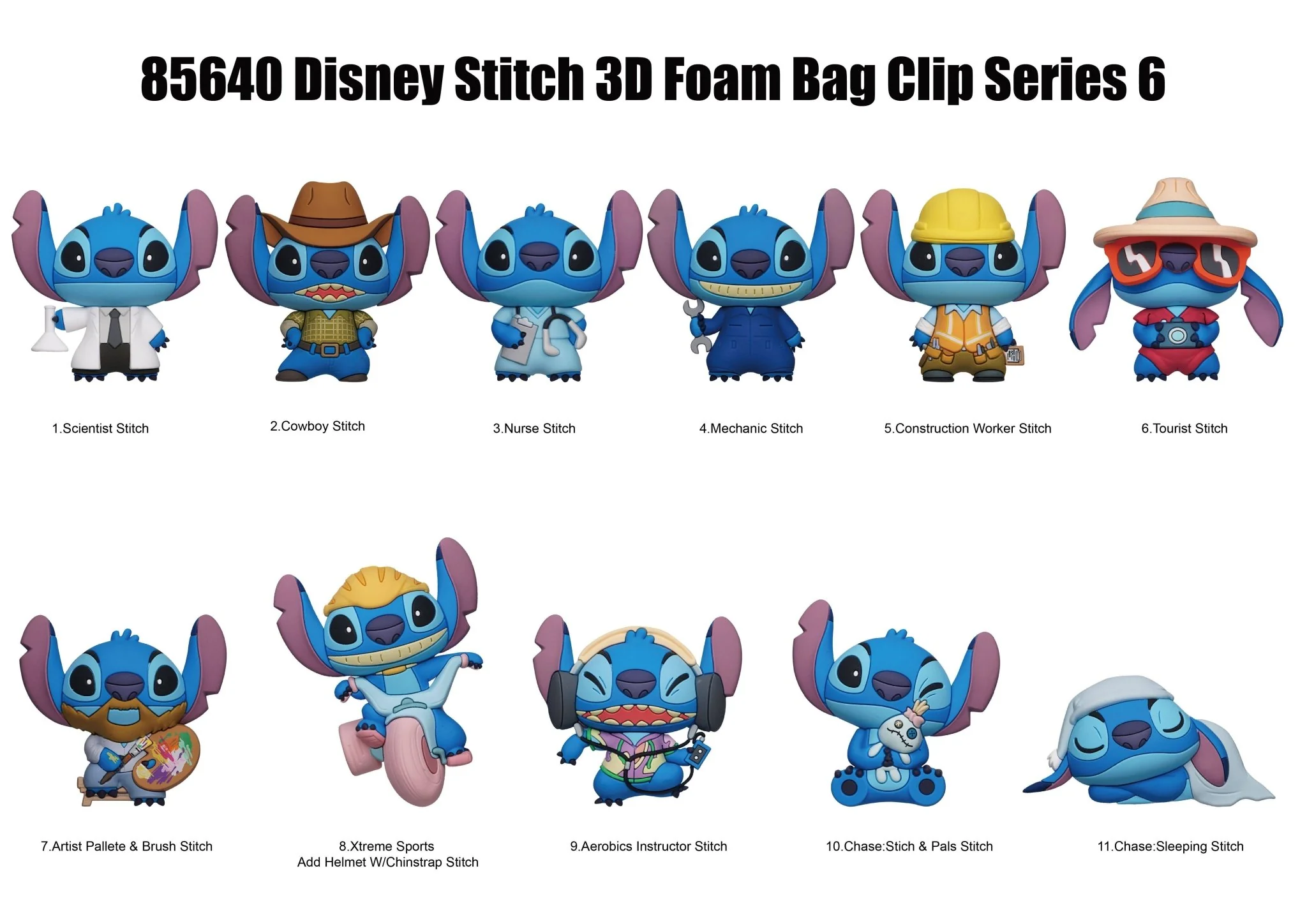 Disney Stitch Series 6 Blind Bag Mystery Bag Clip - Image 3
