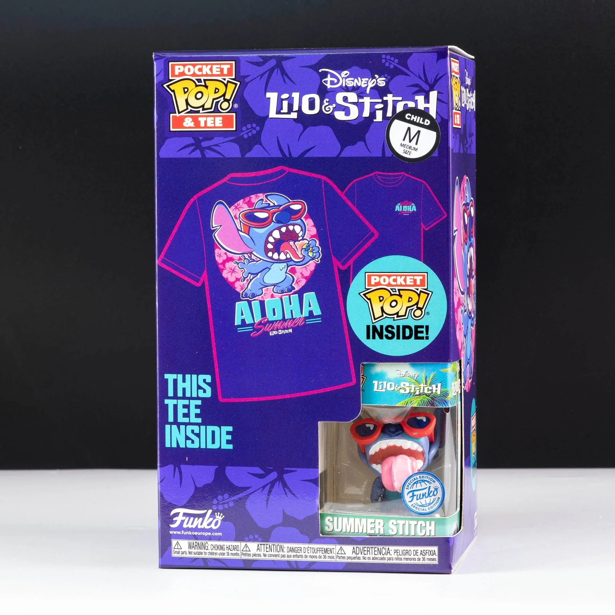 Disney Summer Stitch Pocket Pop! Vinyl and Tee Set for Kids - Image 2