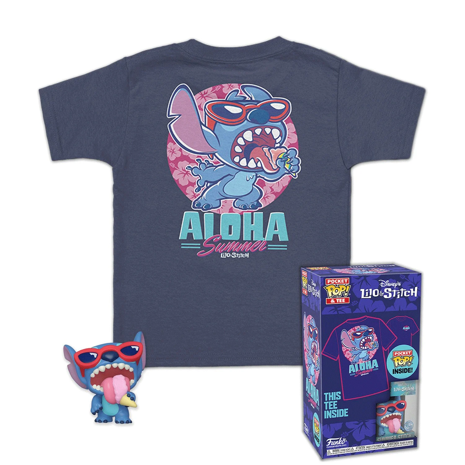 Disney Summer Stitch Pocket Pop! Vinyl and Tee Set for Kids - Image 4