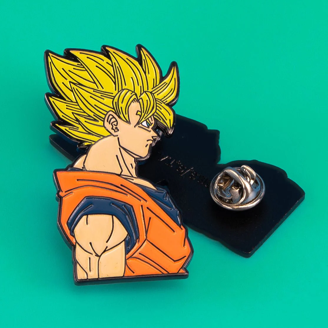 Dragon Ball Z Goku and Vegeta 3 Piece Enamel Pin Set with Collectors Tin - Image 3