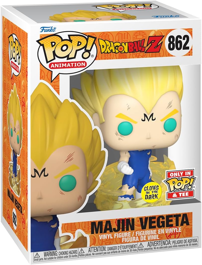 Dragon Ball Z Majin Vegeta (Glow in the Dark) Pop! Vinyl and Tee Set - Image 4