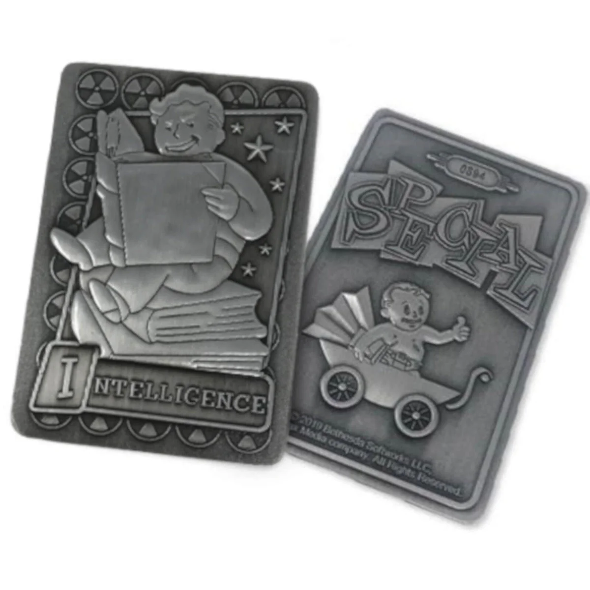 Fallout Limited Edition Metal Perk Card # 5 - Intelligence - Image 2