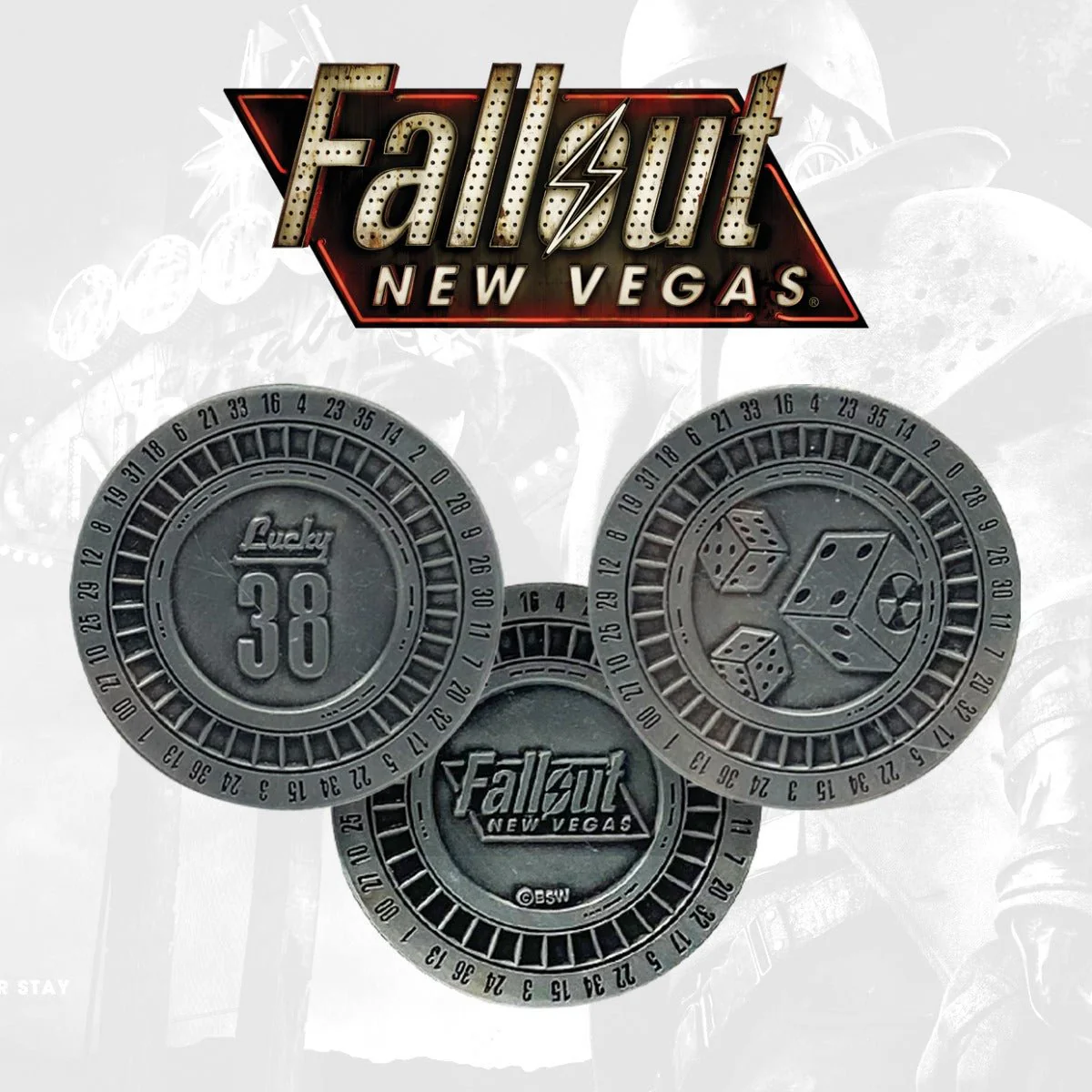 Fallout New Vegas Lucky 38 Casino Collectors Coins Twin Pack - Image 2