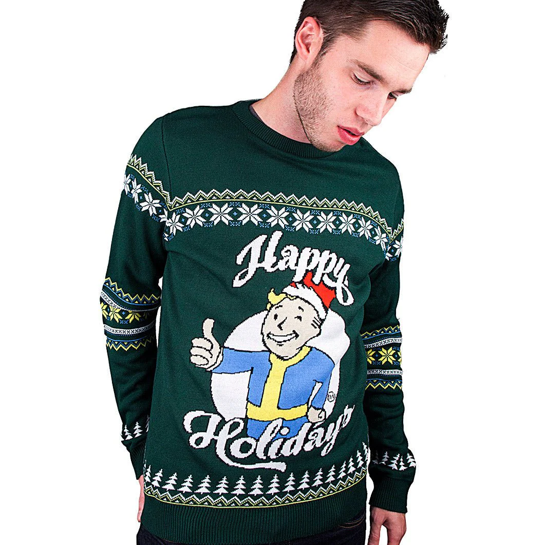 Fallout Vault Boy Knitted Christmas Jumper / Sweater - Image 3
