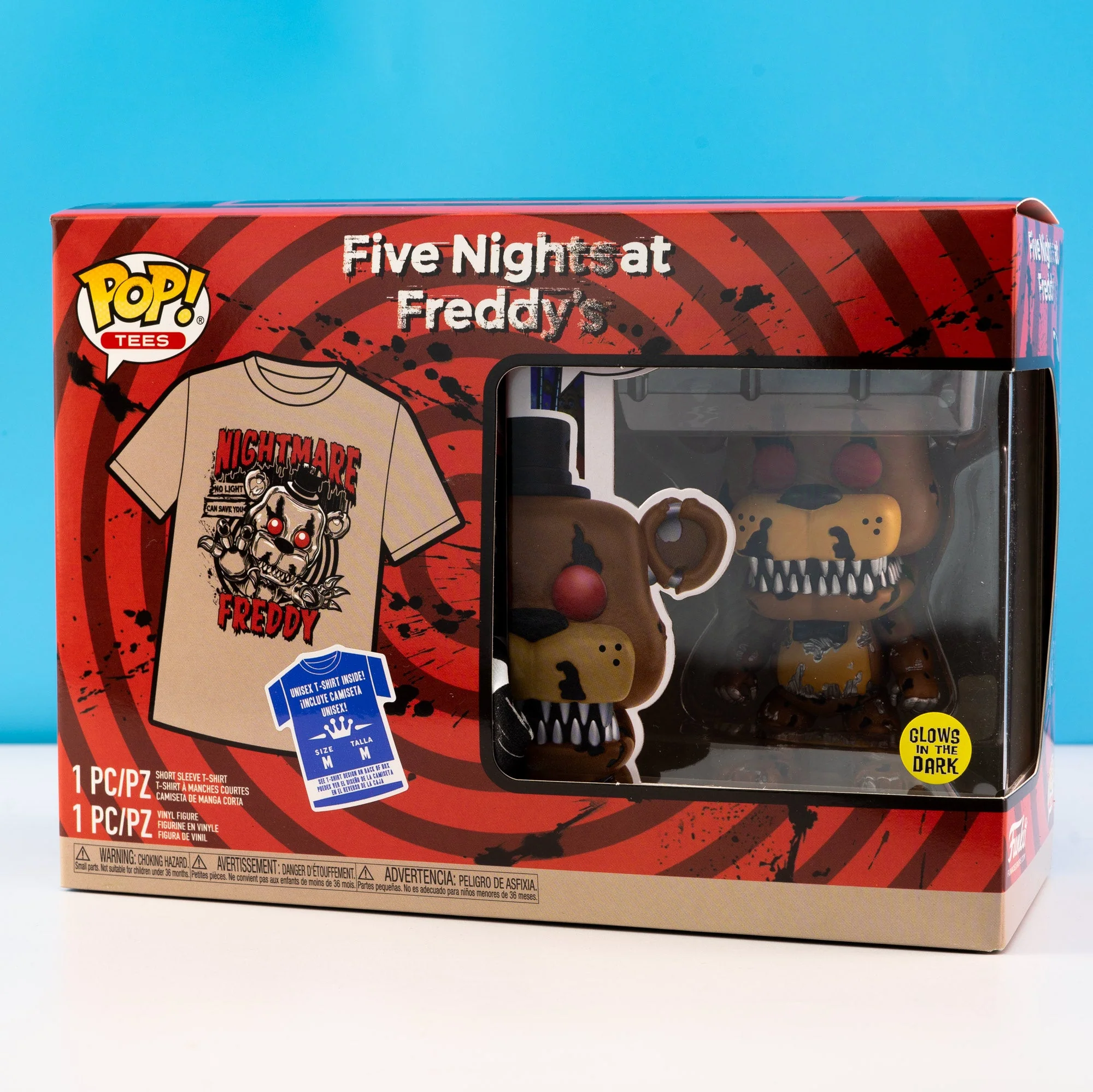 FNAF Nightmare Freddy Pop! Vinyl and Tee Set - Image 2