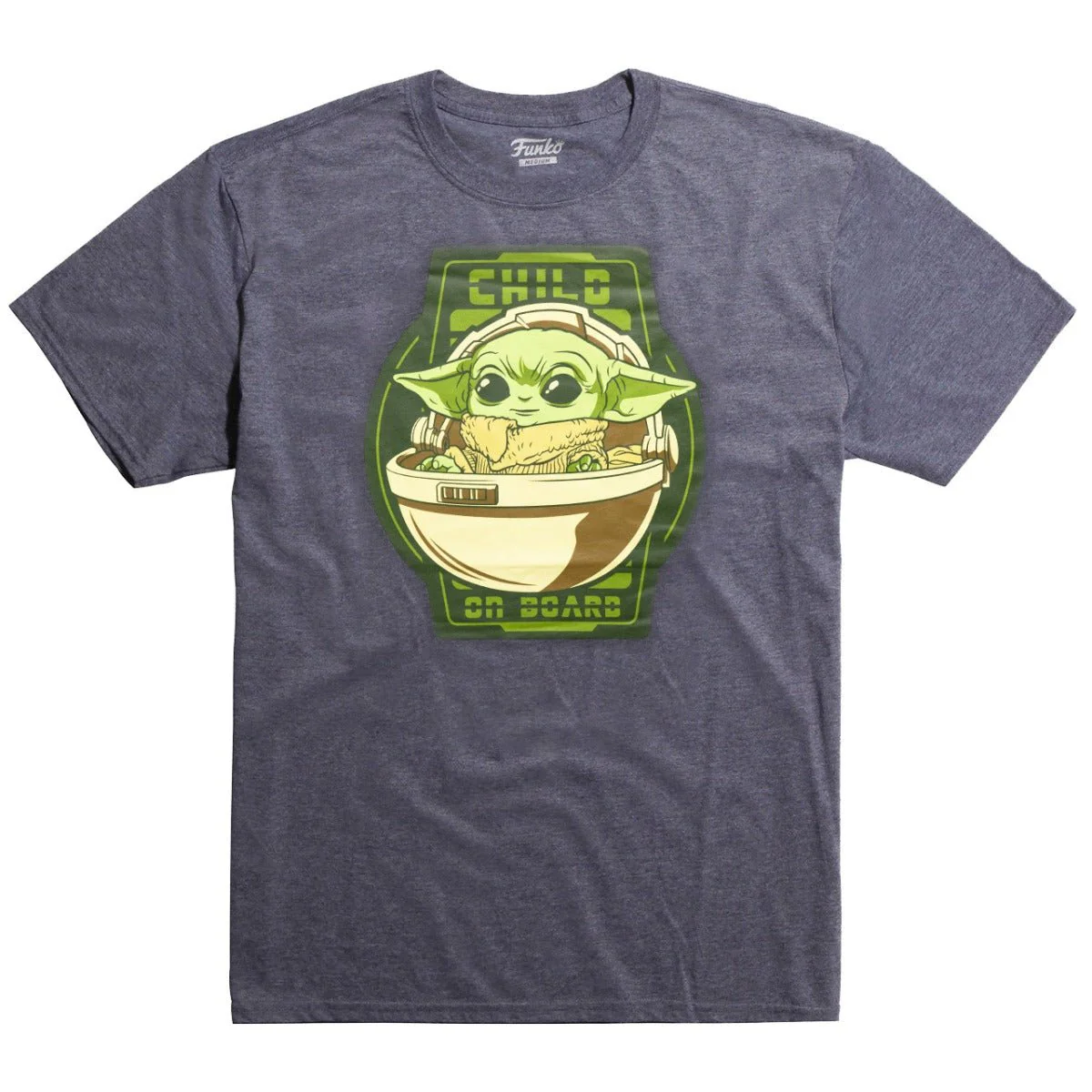 Funko Pop! Star Wars The Mandalorian "Child on Board" Baby Yoda T-Shirt - Image 3