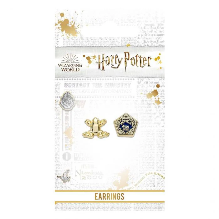Harry Potter Chocolate Frog Gold Plated Stud Earrings - Image 3