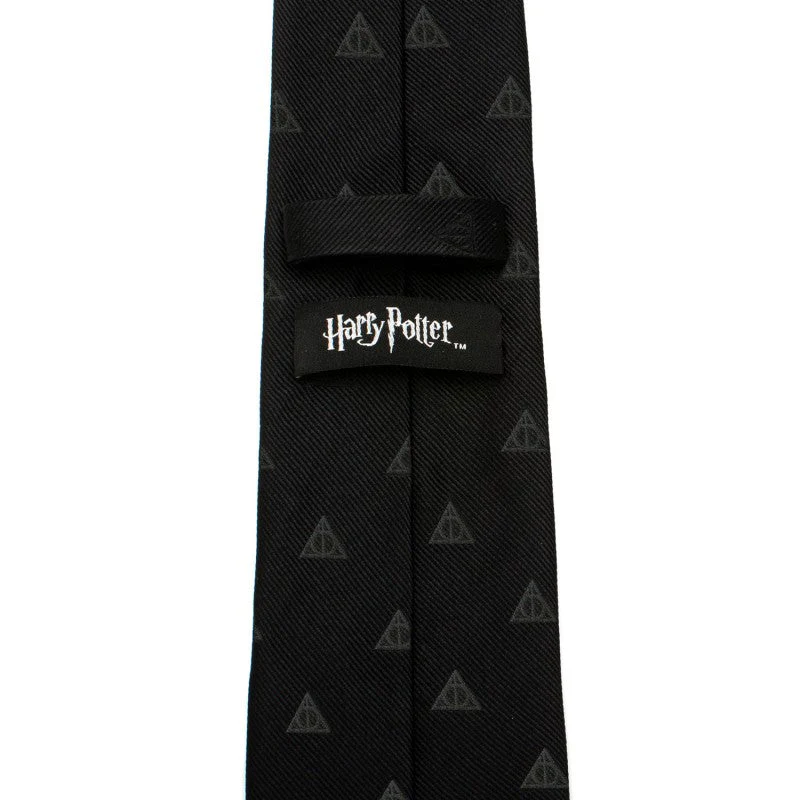 Harry Potter Deathly Hallows Black Silk Tie - Image 3