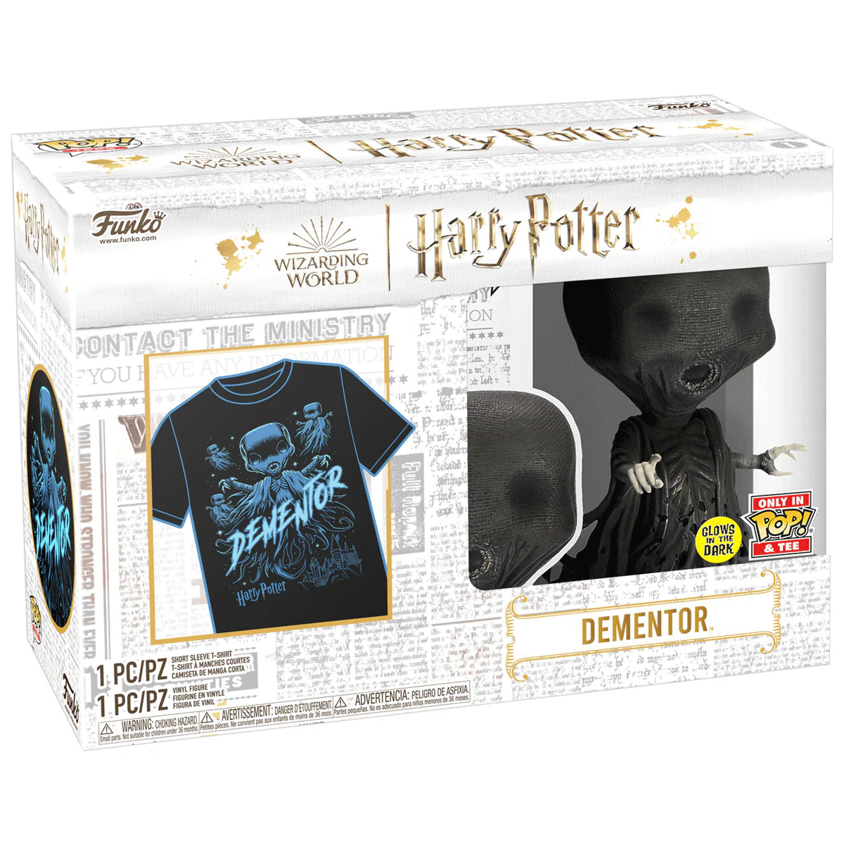 Harry Potter Dementor (Glow in the Dark) Pop! Vinyl and Tee Set - Image 4