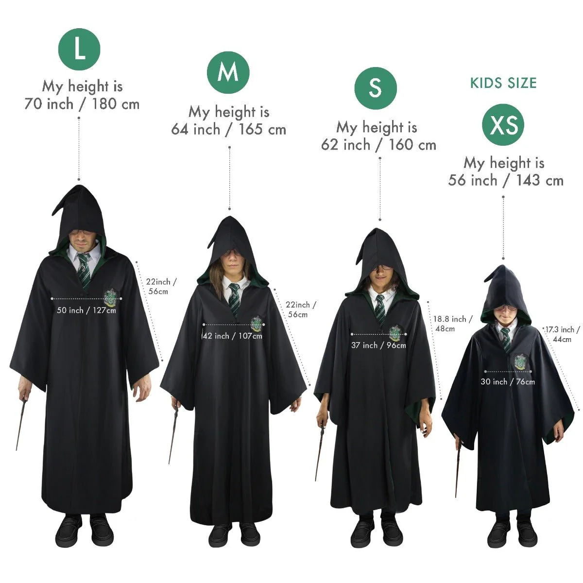 Harry Potter Replica Hogwarts Robe - Slytherin - Image 5