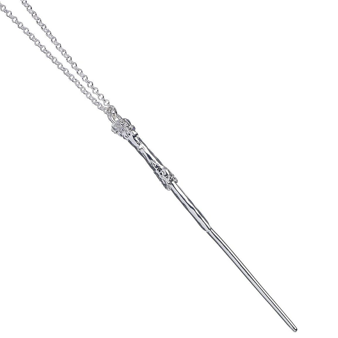 Official Harry Potter Silver Plated Wand Necklace - Image 4