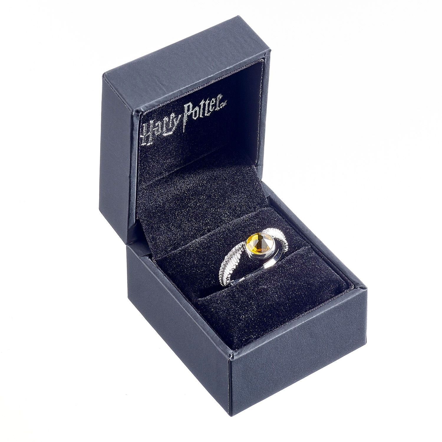 Harry Potter Sterling Silver Golden Snitch Ring with Swarovski Crystals - Image 2