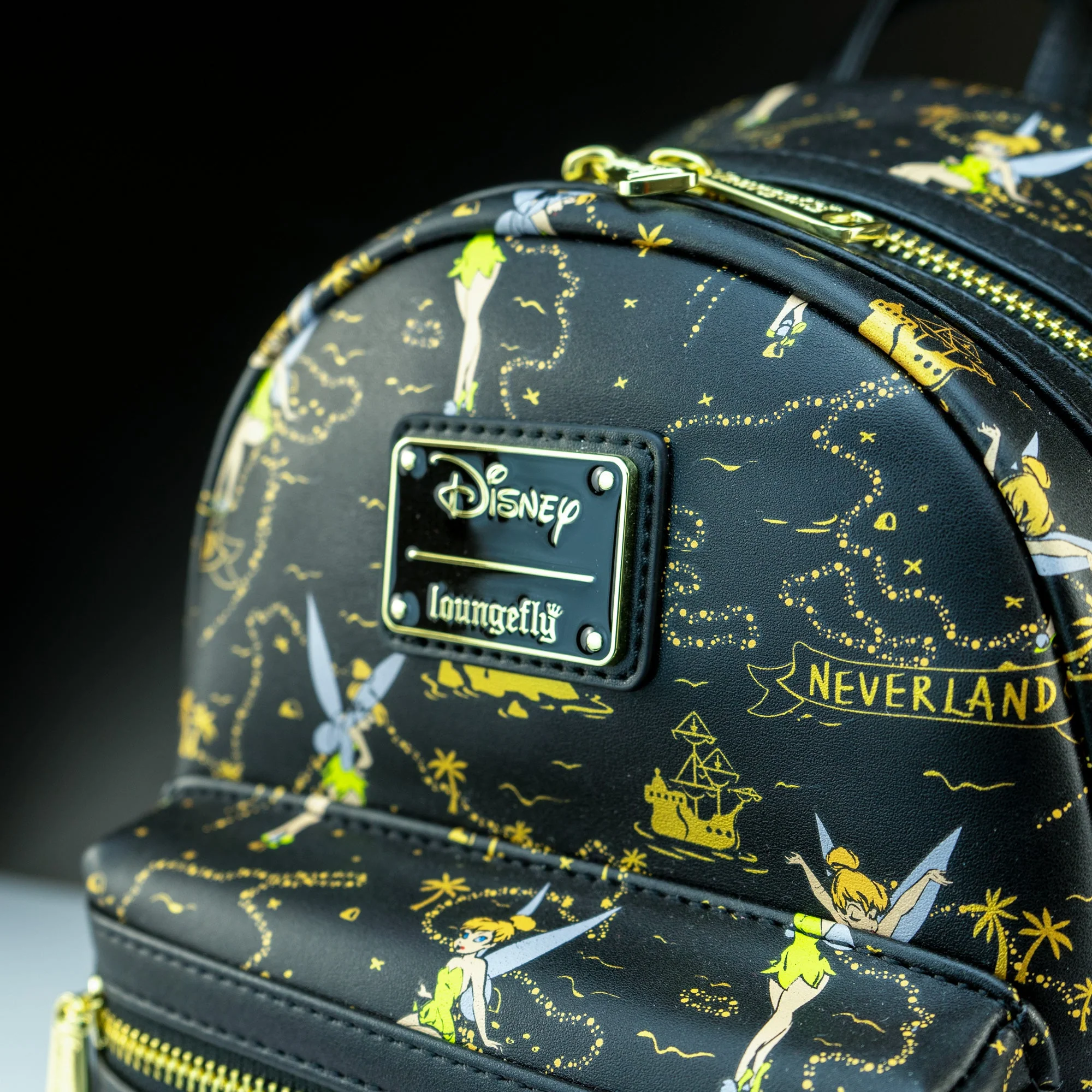 Loungefly x Disney Tinker Bell Neverland Treasure Map AOP Mini Backpack - Image 2