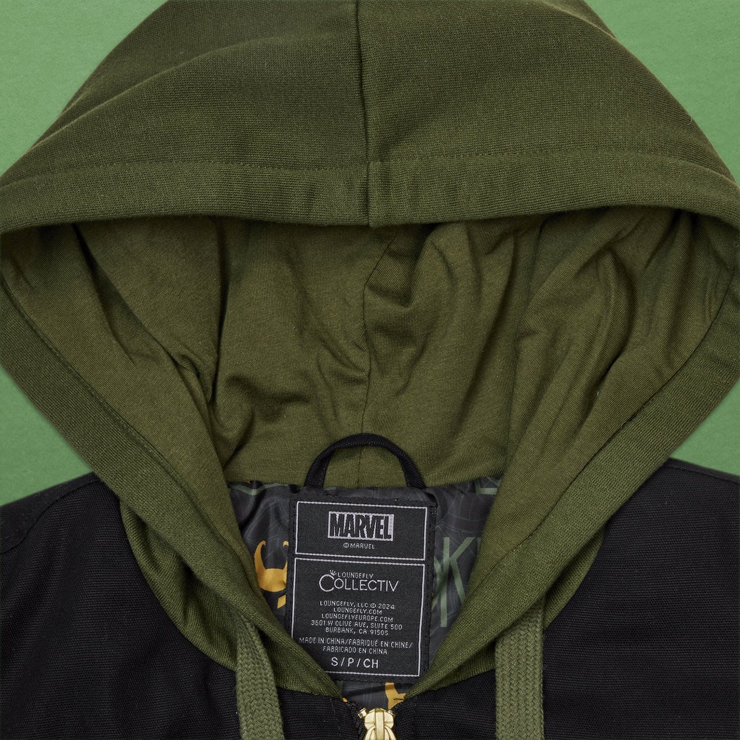 Loungefly Collectiv x Marvel Loki The Weekender Hooded Jacket - Image 4