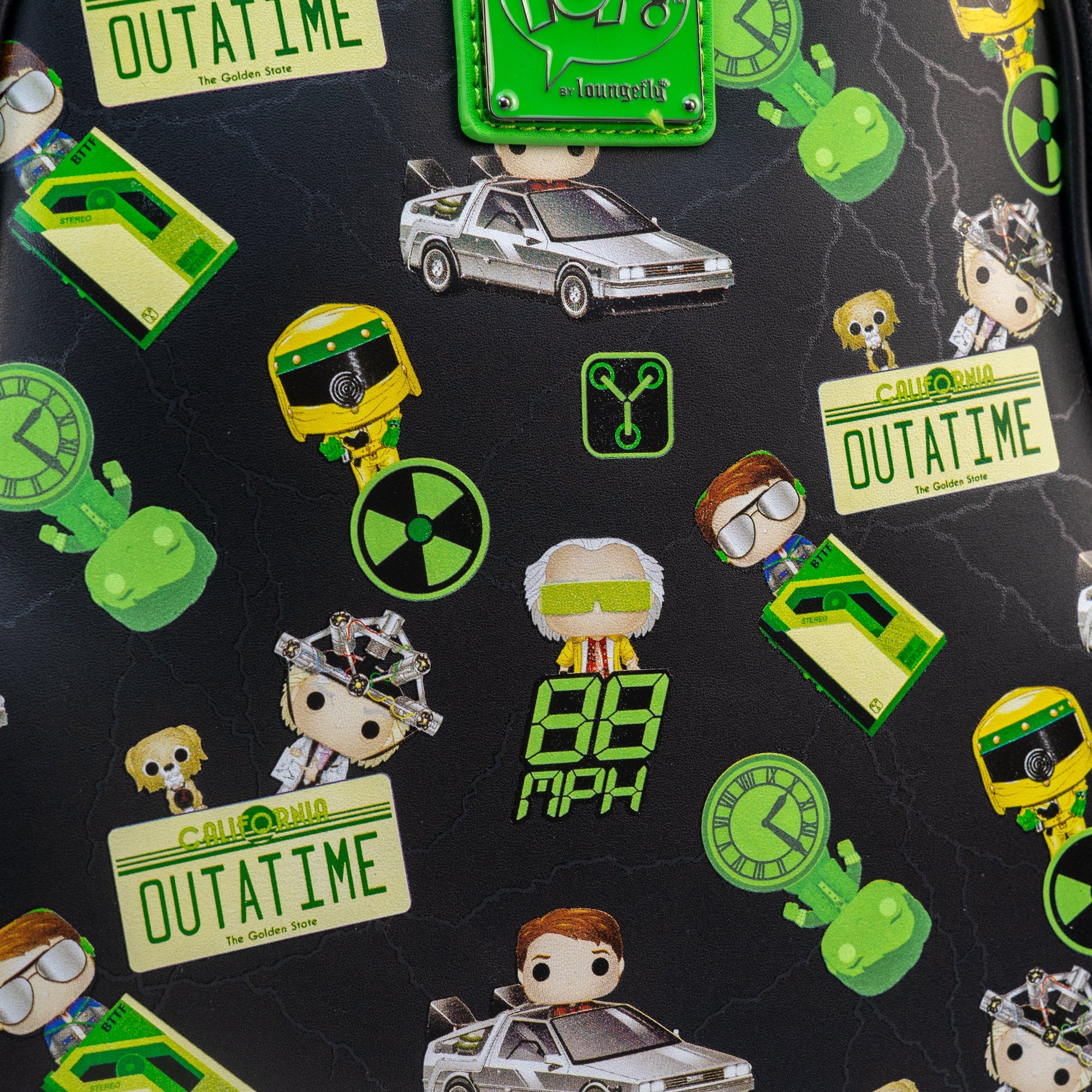 Loungefly x Back To The Future Glow In The Dark Plutonium Backpack - Image 3