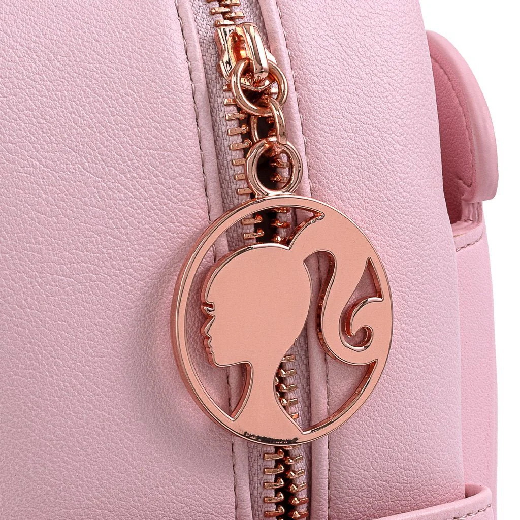 Loungefly X Barbie™ Logo Rose Gold Chain Strap Convertible Mini Backpack - Image 4