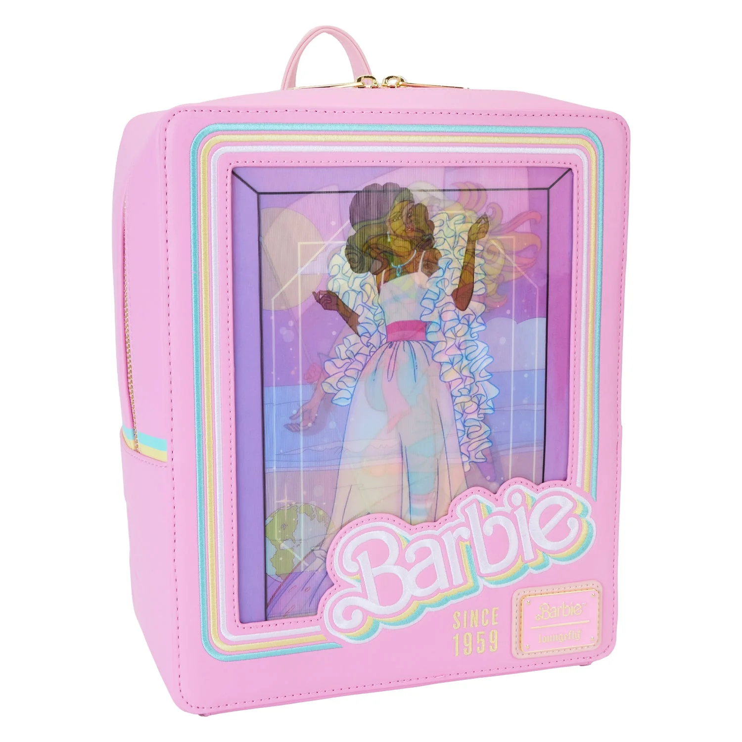 Loungefly x Barbie Doll Box Triple Lenticular Mini Backpack - Image 2