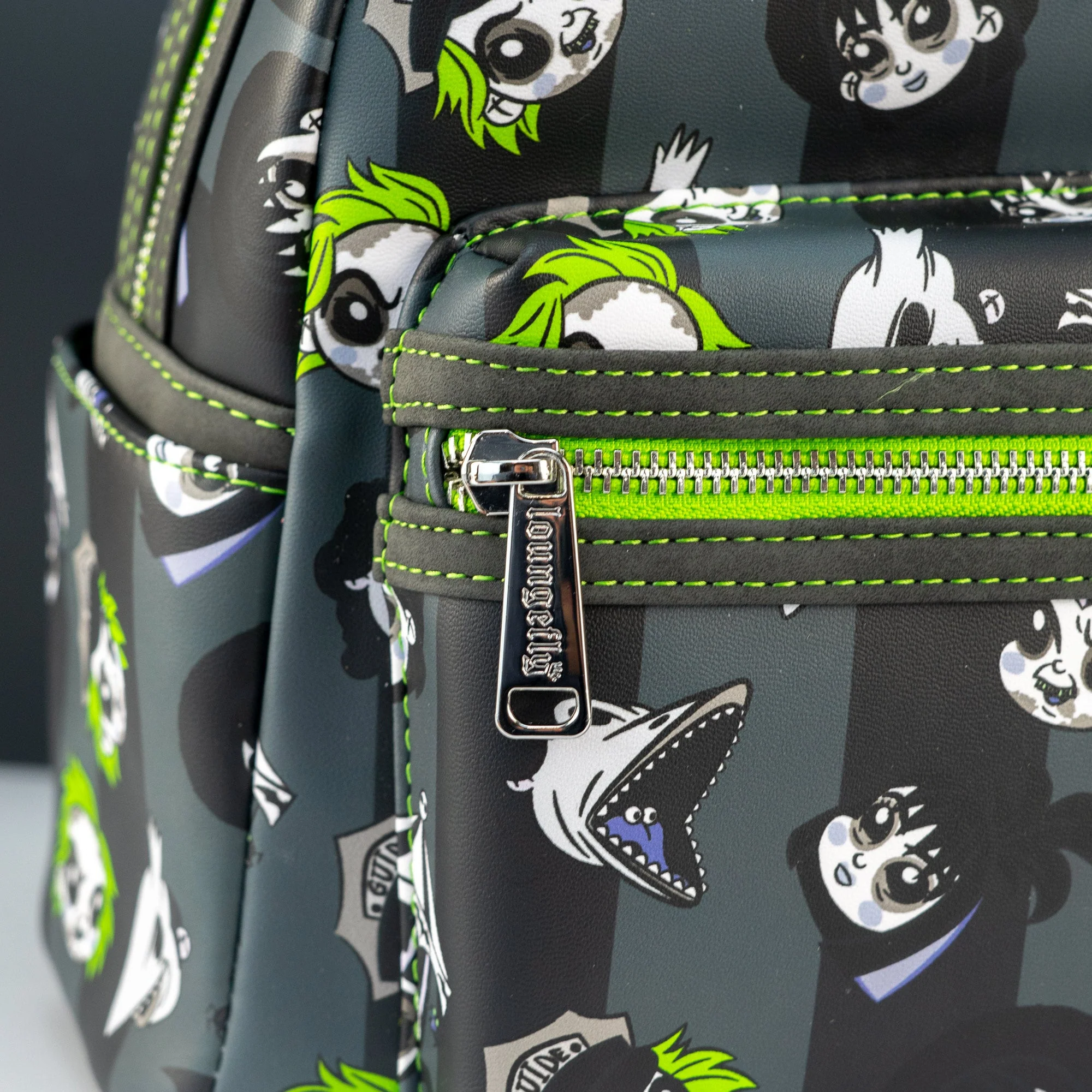 Loungefly x Beetlejuice Striped Character Icon Print Mini Backpack - Image 3