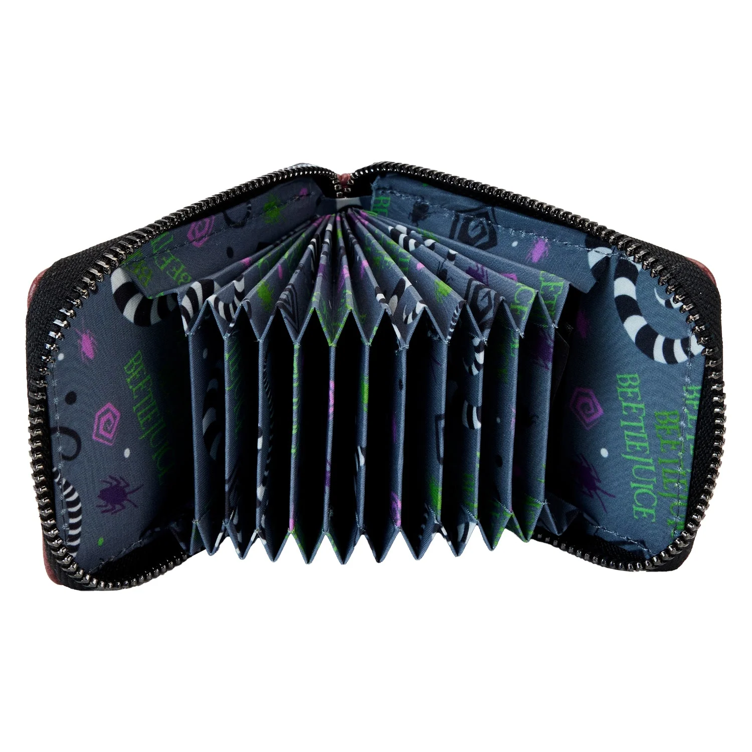 Loungefly x Beetlejuice Handbook For The Recently Deceased Accordian Wallet - Image 4