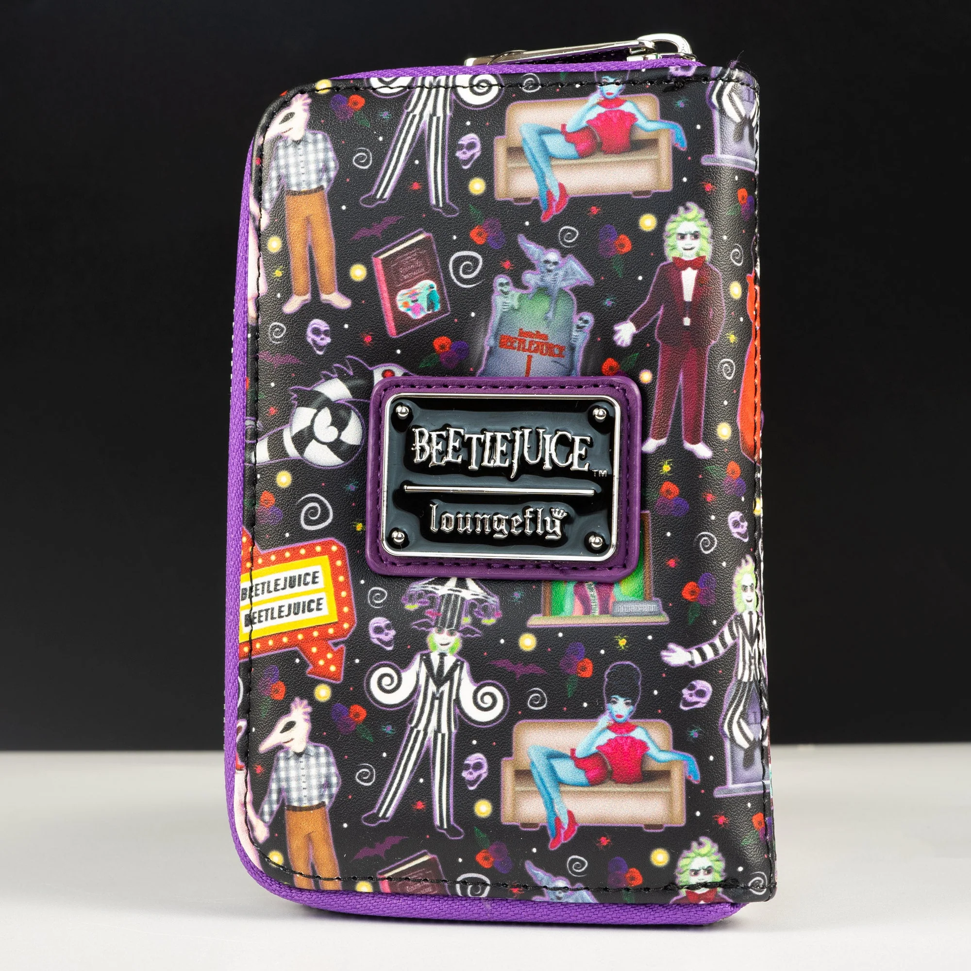 Loungefly x Beetlejuice Icons All Over Print Purse - Image 2