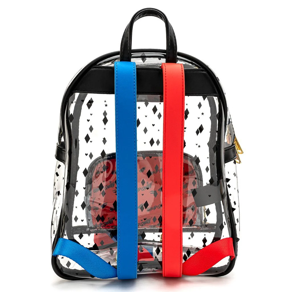 Loungefly x Birds of Prey Harley Quinn Clear PVC Mini Backpack - Image 2
