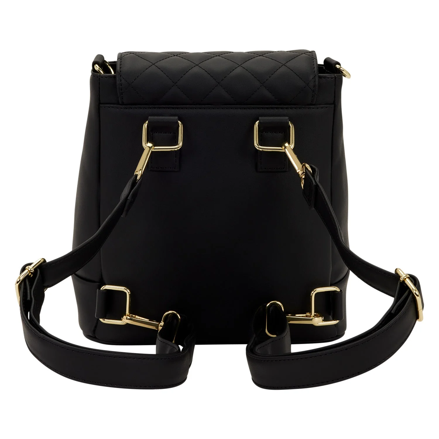 Loungefly Original Black Quilted Pin Trader Convertible Mini Backpack & Crossbody Bag - Image 3