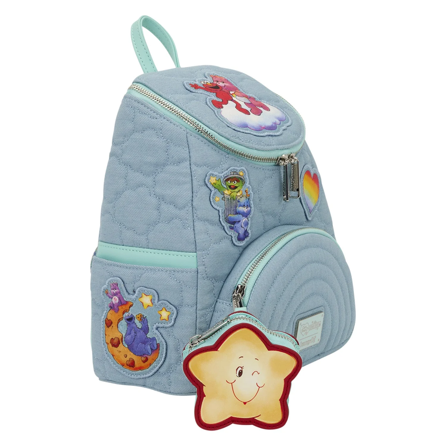 Loungefly x Care Bears x Sesame Street Denim Mini Backpack - Image 2