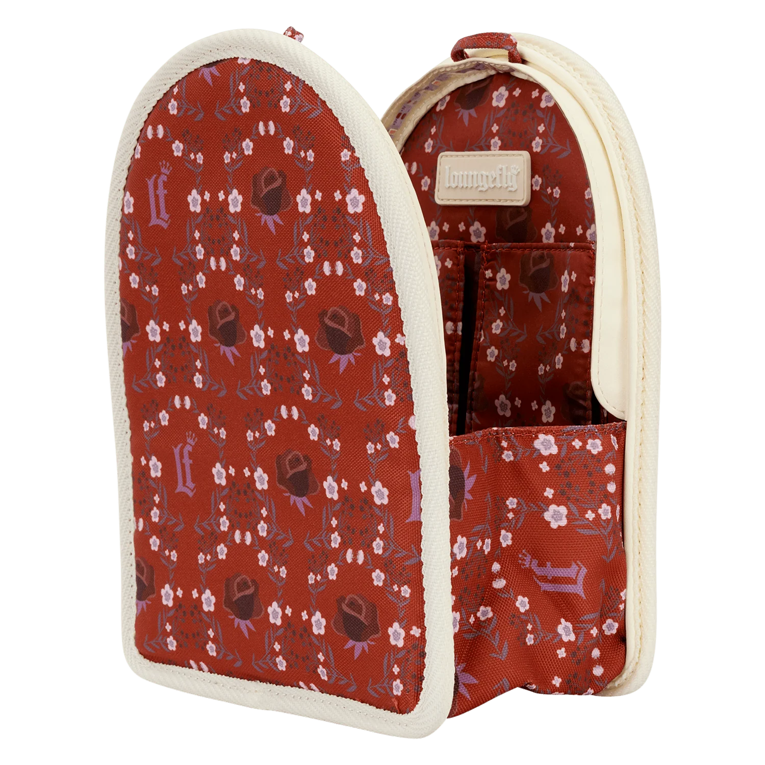 Loungefly Cream & Red Floral Light-Up Mini Backpack Insert Organizer - Image 3