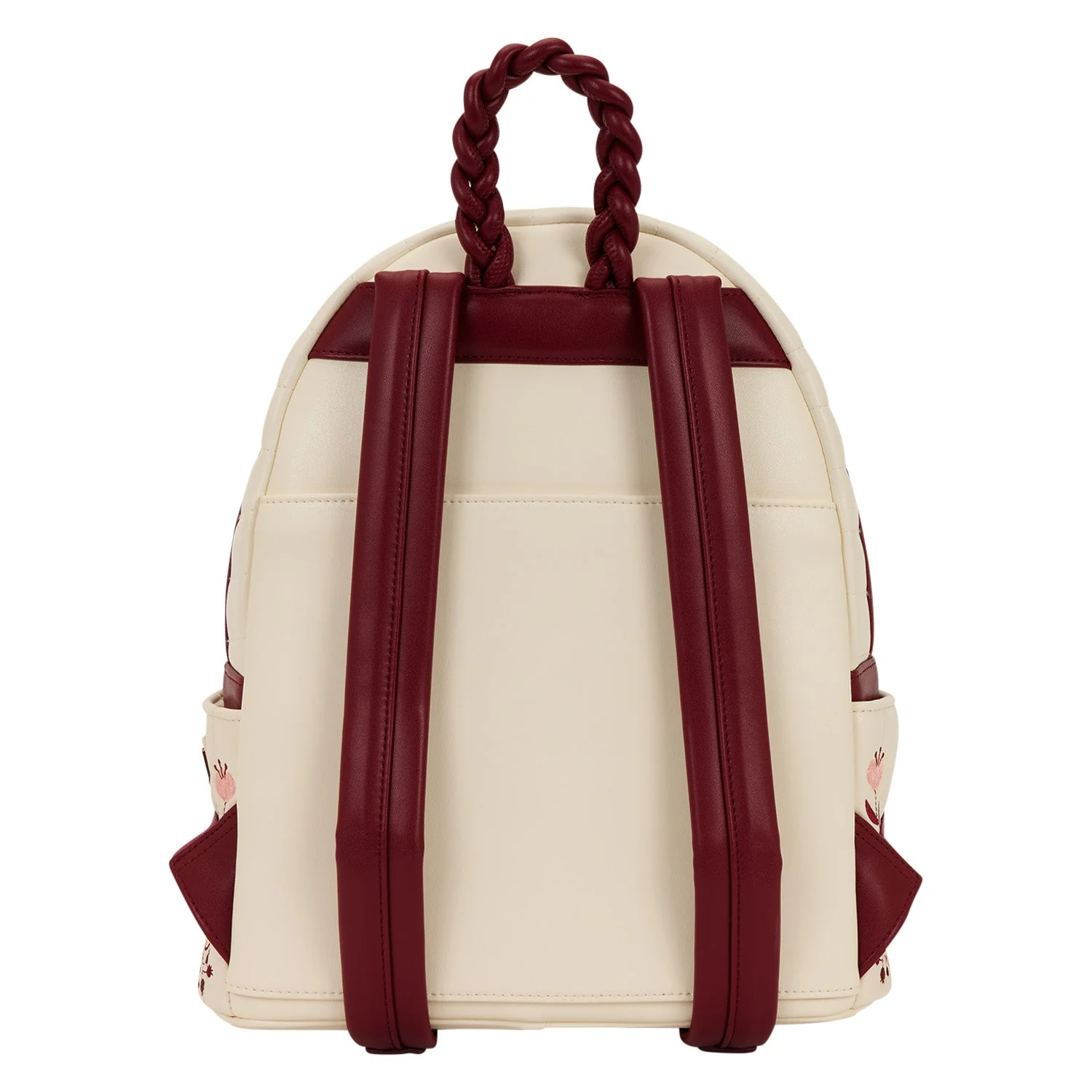 Loungefly Originals Cream & Red Floral Mid-Size Backpack - Image 3