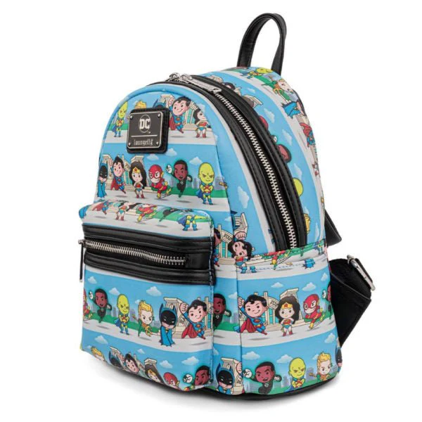 Loungefly x DC Superheroes Chibi Line Up Mini Backpack - Image 3