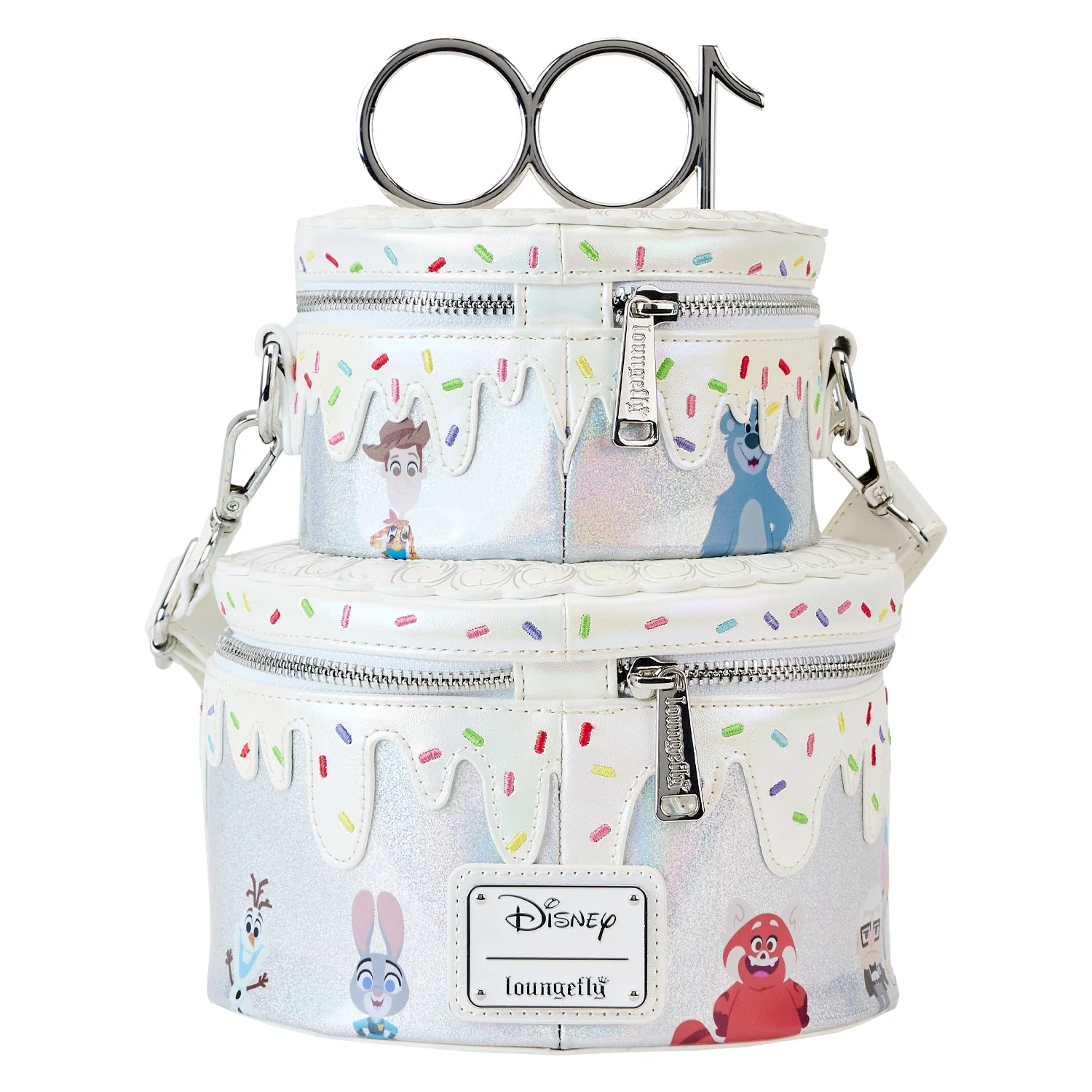 Loungefly x Disney 100th Celebration Cake Crossbody Bag - Image 4