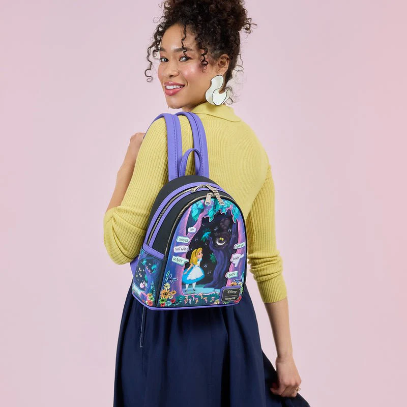 Loungefly x Disney Alice in Wonderland Tulgey Wood Mini Backpack - Image 2