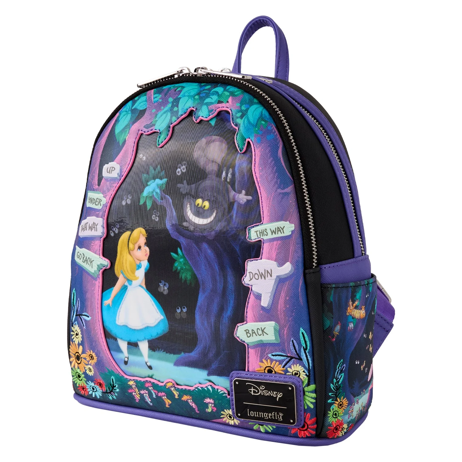 Loungefly x Disney Alice in Wonderland Tulgey Wood Mini Backpack - Image 3