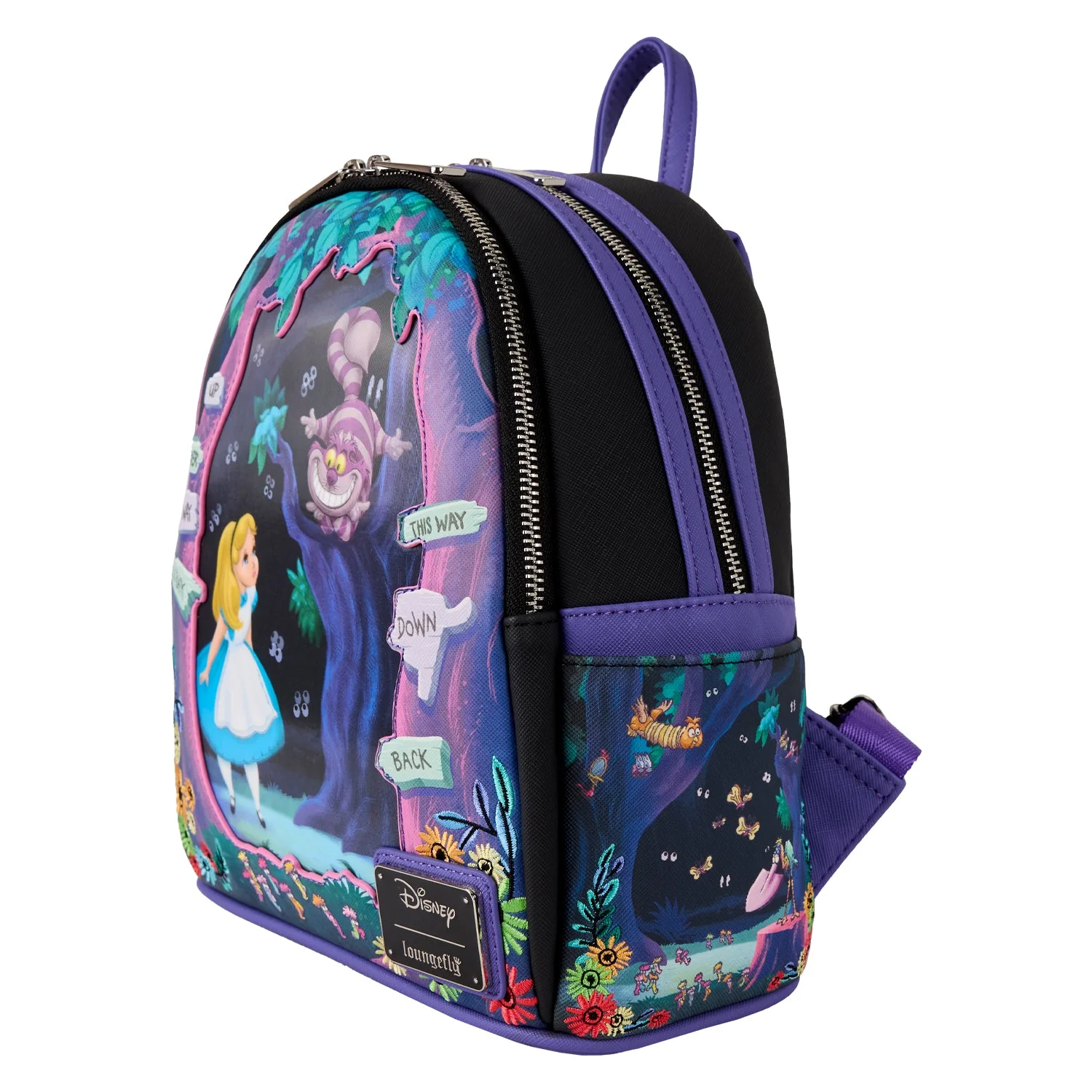 Loungefly x Disney Alice in Wonderland Tulgey Wood Mini Backpack - Image 4