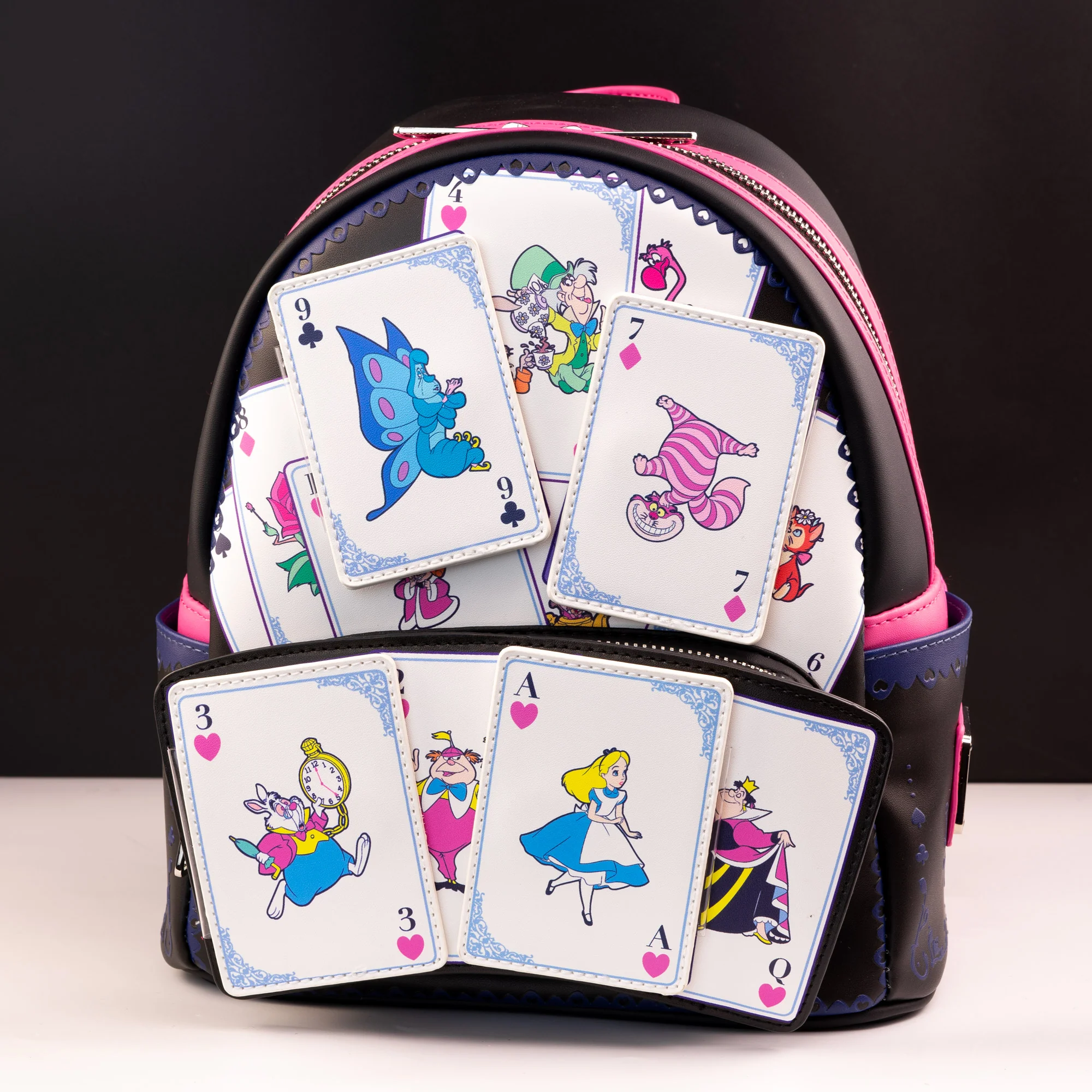 Loungefly x Disney Alice in Wonderland Character Playing Cards Mini Backpack - Image 9