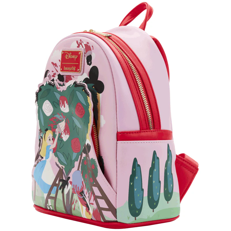 Loungefly x Disney Alice in Wonderland Painting The Roses Red Mini Backpack - Image 2