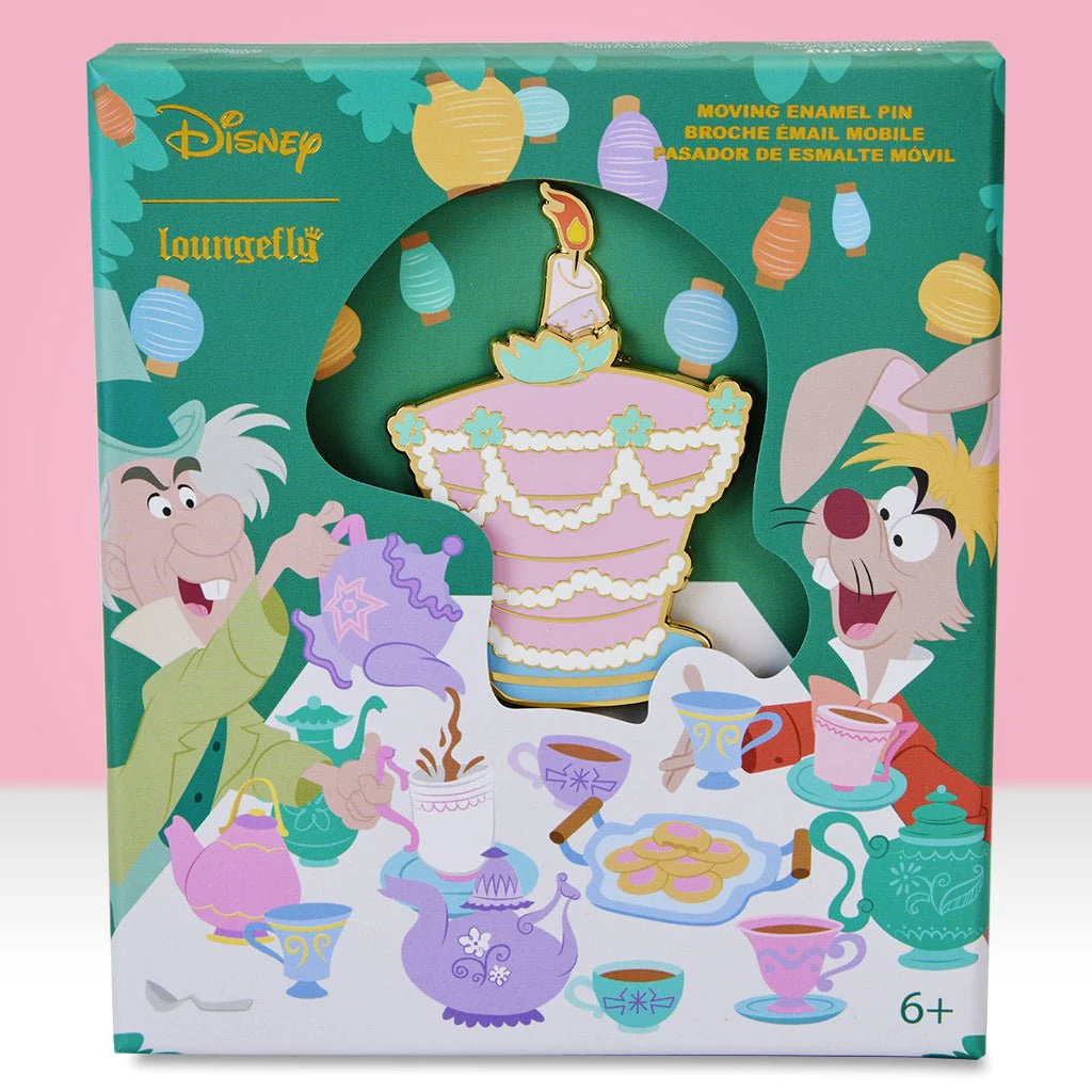 Loungefly x Disney Alice in Wonderland Unbirthday Cake Sliding 3 Inch Pin - Image 2