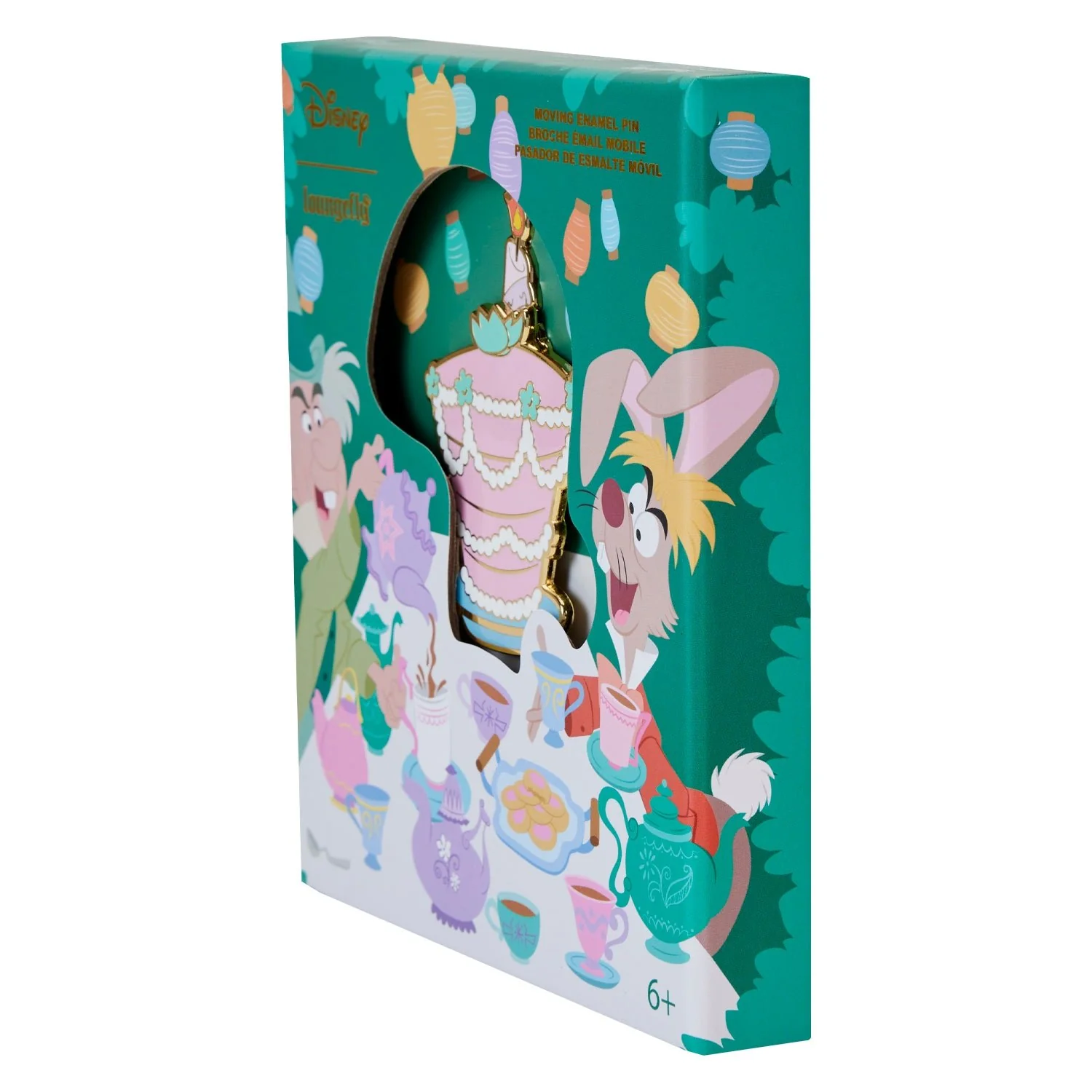 Loungefly x Disney Alice in Wonderland Unbirthday Cake Sliding 3 Inch Pin - Image 3