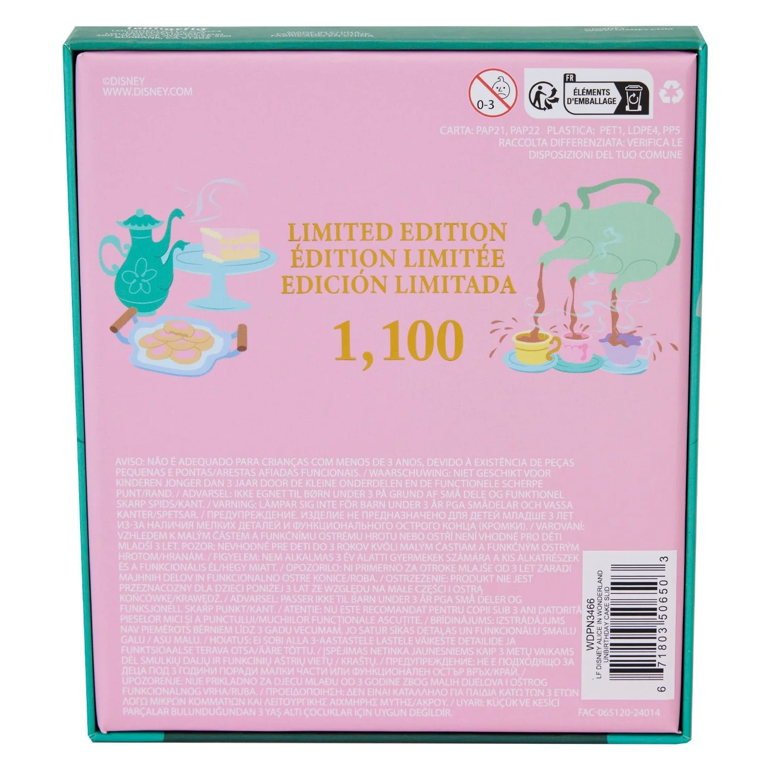 Loungefly x Disney Alice in Wonderland Unbirthday Cake Sliding 3 Inch Pin - Image 7