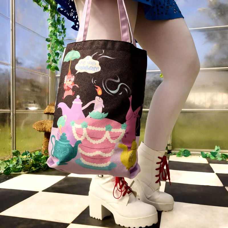 Loungefly x Disney Alice in Wonderland Unbirthday Canvas Tote Bag - Image 2