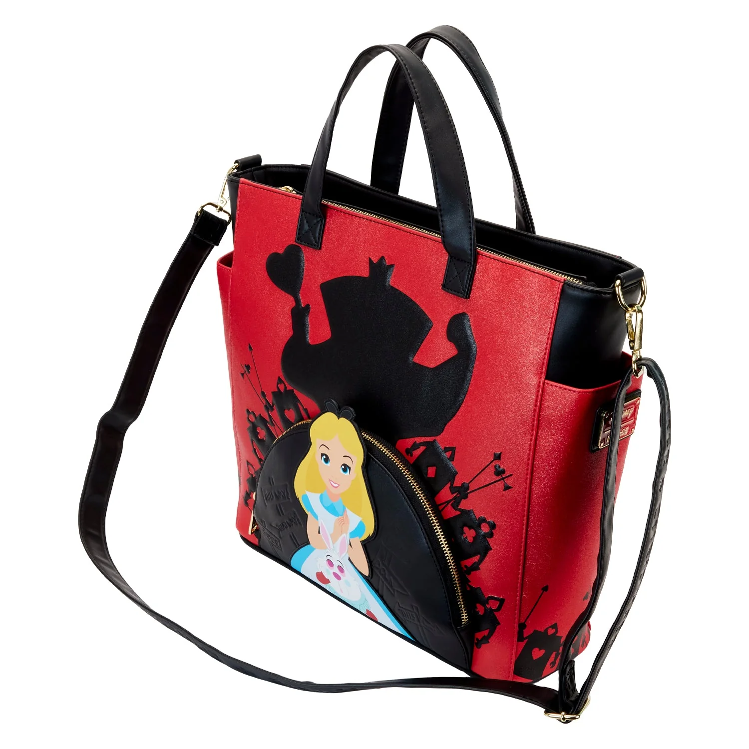 Loungefly x Disney Alice in Wonderland Villains Convertible Crossbody Bag - Image 4